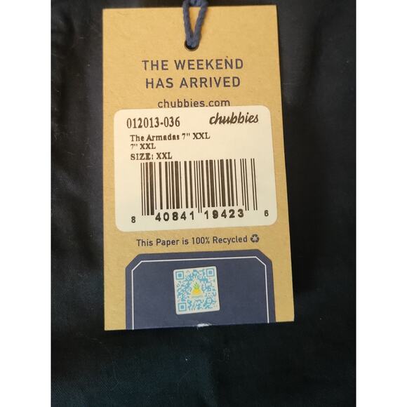 NWT Chubbies The Armadas Shorts Size XXL Blue 7' Inseam Retail $59.50 - Picture 4 of 7
